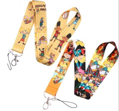 HEY ARNOLD Lanyard ~ HELGA Phoebe GERALD Lila~ TV Cartoon ID Keychain NECK STRAP