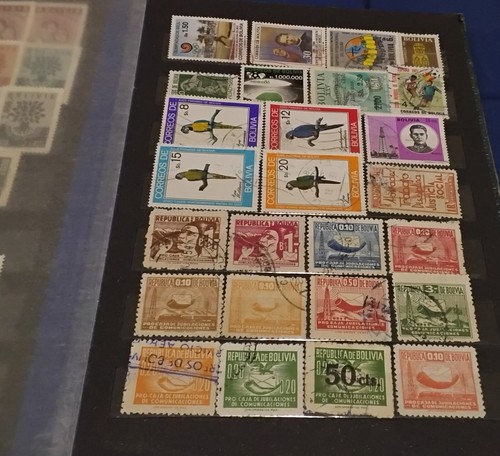 lotto vecchio album Francobolli Bolivia (24 foto) album compreso ! - Foto 16 di 17