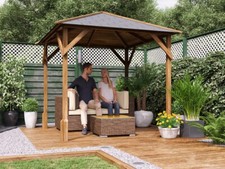 Dunster House Wooden Garden Gazebo, 2m x2m, Superfelt Included, Utopia 200