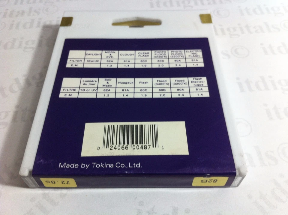 72mm Hoya 82B 82-B 82 B Light Balancing Blue Glass Lens Filter 72 mm Japan - Image 3 of 3