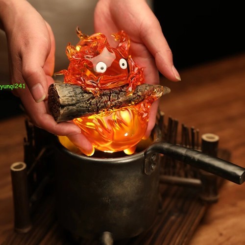 Anime ShenYin Studios Howl's Moving Castle Calcifer Resin Led Statue 13cm Toys - Picture 6 of 20
