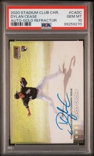 2020 Stadium Club Chrome Autographs Dylan Cease #CADC Gold Refractor PSA 10