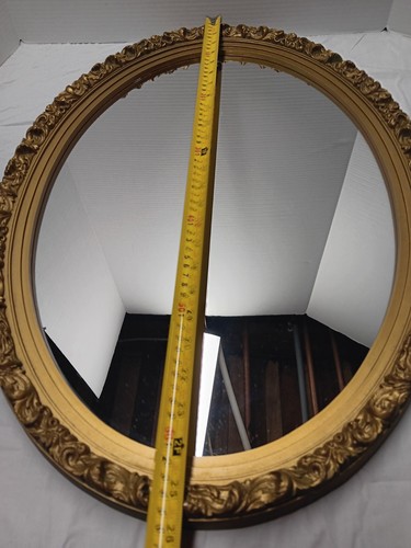 Specchio da parete ovale vintage MCM Burwood stile freccette siroco Hollywood Regency (1972) - Foto 14 di 24