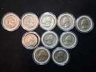 Lot Of 10-  Washington Silver Quarters 90% Silver. 1937, 53, 56, 64