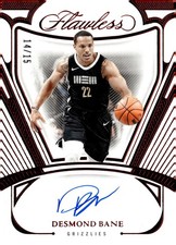 2023-24 Panini Flawless #FA-BNE Desmond Bane Flawless Autographs Ruby #/15
