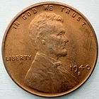 1940 S Lincoln Wheat Cent BU Red Nice U.S. Copper Coin
