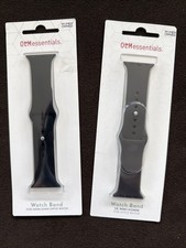 Lot de 2 bracelets Apple Watch 38 mm/40 mm. Gris foncé et noir. Neuf dans sa boîte