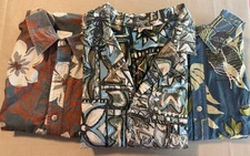 LOT OF 3 Barefoot in Paradise Men's 2XL Tall Hawaiian Aloha Shirts  B-09