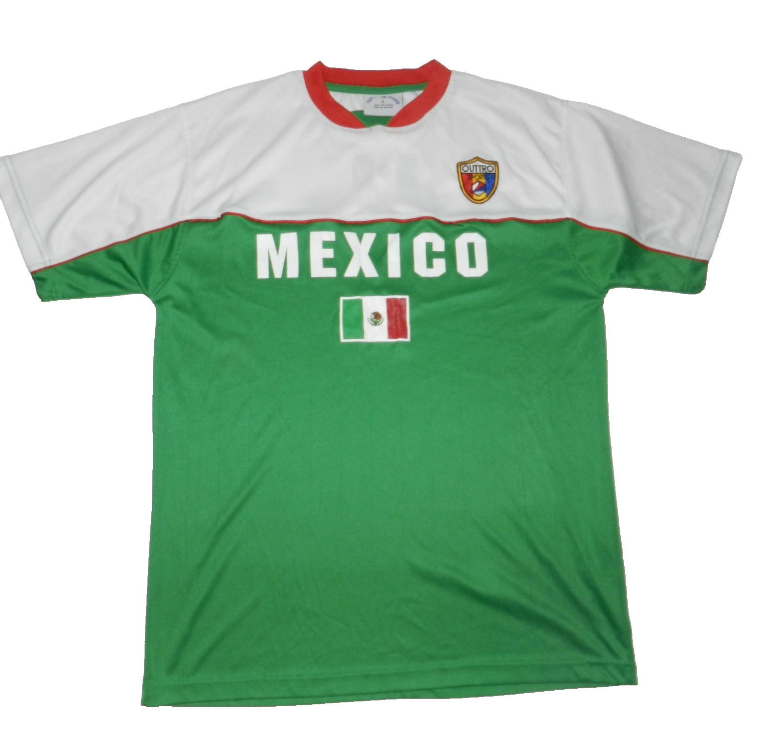 Vintage OUTTRO Sports Mexico with Mexico Flags size L Soccer Futbol