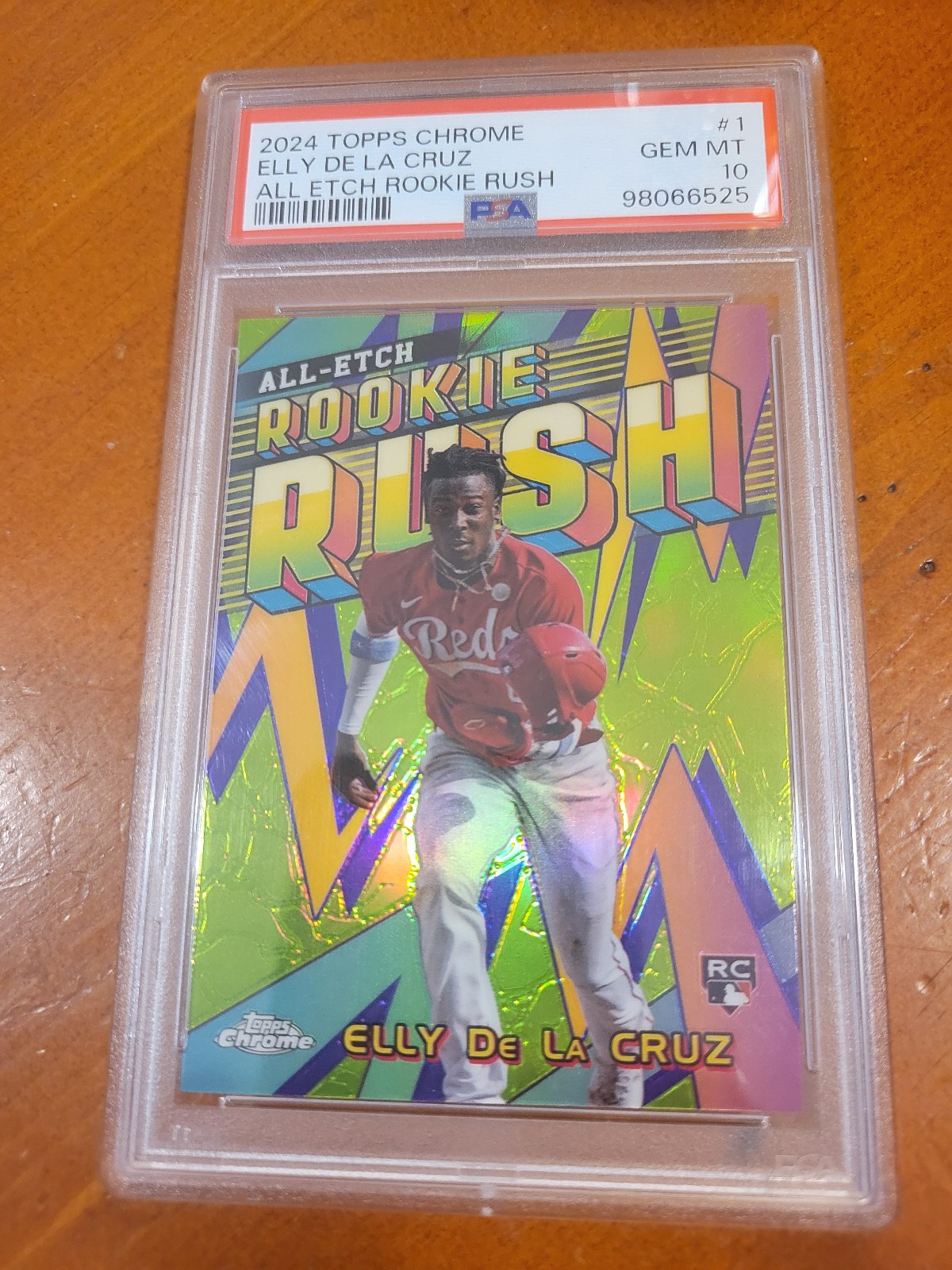 ELLY DE LA CRUZ 2024 Topps Chrome All Etch Rookie Rush RC #CERR-1 Reds PSA 10
