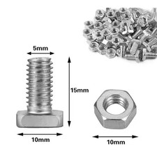 Greenhouse Bolts and Nuts Aluminium 11mm Cropped Head  Easy Retrofit Spare Parts
