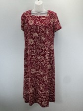 Talbots Burgundy Gold Floral Lined Maxi Dress Women’s Size 8