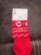 NWT Nike Elite Dri-FIT Christmas Crew Socks Red Santa Basketball Large