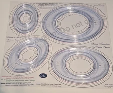 Creative Memories Oval Custom Cutting System - 4 pieces with template