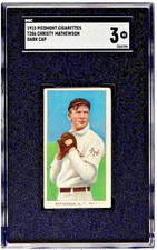 T206 Piedmont 350 HOF Christy Mathewson Dark Cap PSA 3