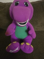 Vintage 1992 Talking Barney Plush Playskool Lyons Group Purple Dinosaur 71245