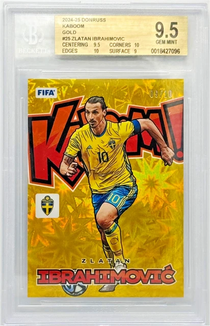 ZLATAN IBRAHIMOVIC - 2024 Panini Donruss FIFA KABOOM! Gold /10 #25  BGS 9.5 GEM