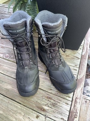 Helly Hansen Waterproof Leather Faux Fur Snow Boots Size 12 Thinsulate Men s