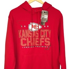 New Era Kansas City Chiefs Hoodie Mens Large Red Sweatshirt Pullover NFL NEW
