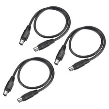 3Pcs PS/2 Mouse and Keyboard 6 Pin Cable, 1.64 Feet Male to Male for PC, Black