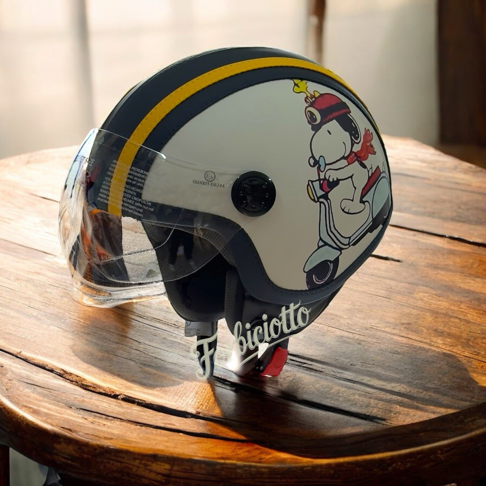 Casco Snoopy Vintage in Pelle per Lambretta foto 2