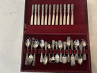 Godinger Silver Plated “Olde Bouquet” Flatware Set, 67 pcs w/ Wooden Case — photo 1