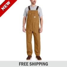 Carhartt 102776 Mens Loose Fit Firm Duck Bib Overall R01 Work Pants Pants New
