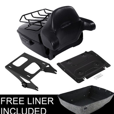 King Trunk Pad Luggage Mount Rack Fit For Harley Touring Road Street Glide 14-25