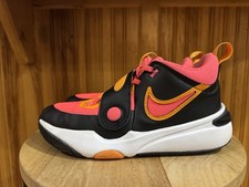 Nike Team Hustle Sz 5.5Y Youth Basketball Shoes DV8996-001 Black/Pink