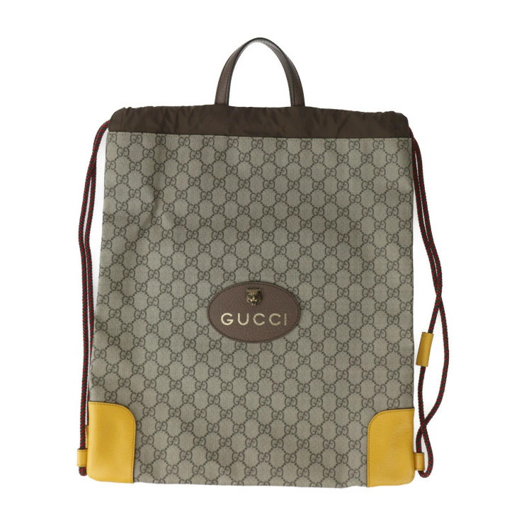 GUCCI Item Drawstring Backpack Supreme AnGray Cat… - image 1