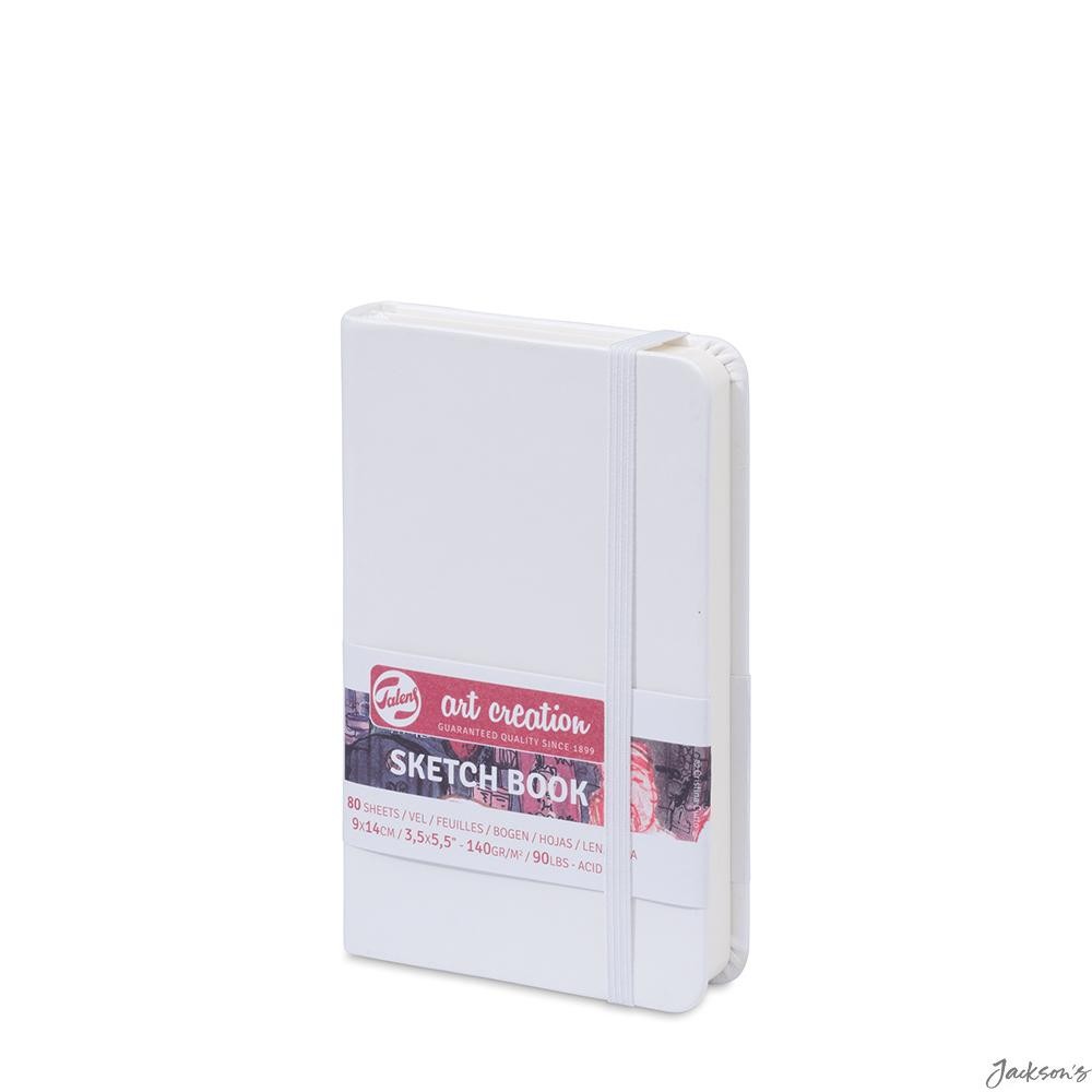 Royal Talens Art Creation Hardback Sketchbook Imitation Leather 9x14cm White ...