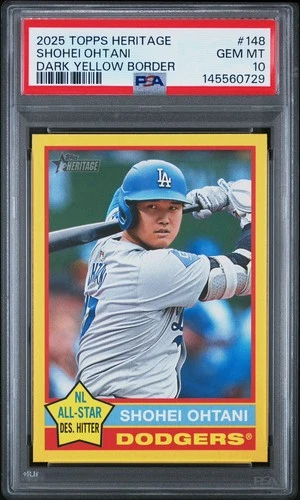 2025 Topps Heritage - Shohei Ohtani #148 PSA 10 ⚠️Dark Yellow Border⚠️