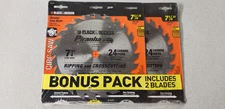 Black & Decker Piranha Saw Blades 2 Pack NEW 24 Carbide Teeth 7-1/4"  77-737