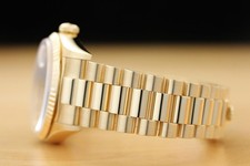 ROLEX MENS DAYDATE 18038 BLUE DIAMOND DIAL 18K YELLOW GOLD PRESIDENT WATCH 5