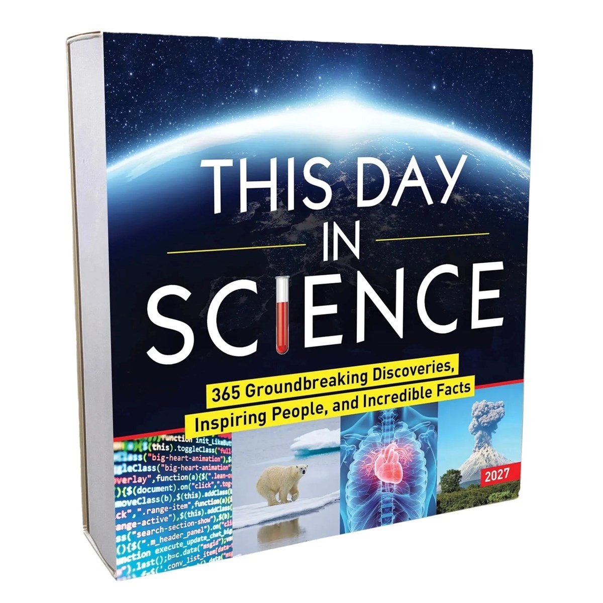 This Day In Science Desk Calendar 2027, Desk Calendars, Day To View, Gift