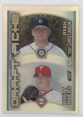 2000 Chrome Draft Picks Refractor Ryan Christenson Brett Myers Rookie RC 3y4