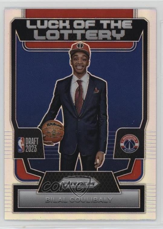 2023-24 Panini Prizm Luck of the Lottery Silver Bilal Coulibaly #1 Rookie RC 5y7