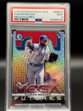 Kumar Rocker 2025 Bowman Chrome Mega Box Futures RC #BMF-10 PSA 9 Texas Rangers