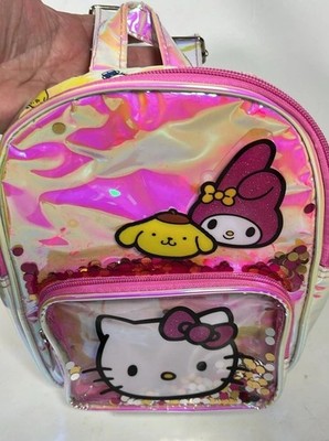 Hello Kitty Sanrio Mini Backpack Purse Carry All Travel Bag Iridecent