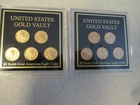 5  DOLLAR AMERICAN EAGLE GOLD COINS SETS, 10 COINS, 1/10 OUNCE EA