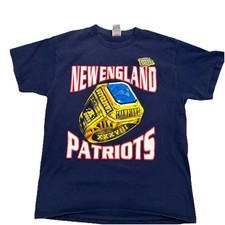 2003 Vintage New England Patriots Super Bowl XXXVIII Champs T Shirt Size Large