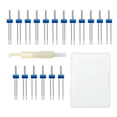 18pcs Sewing Machine Needle Double Twin Needle for Most Electric Sewing Machine