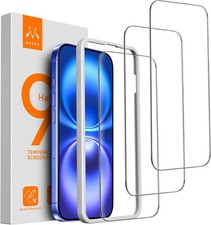 3 Pack Screen Protector for iPhone 16/ iPhone 15 6.1", 9H Tempered Glass Easy