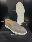 KITON   SUEDE LOAFERS - HANDMADE ITALIAN MEN'S LEATHER SHOES.
