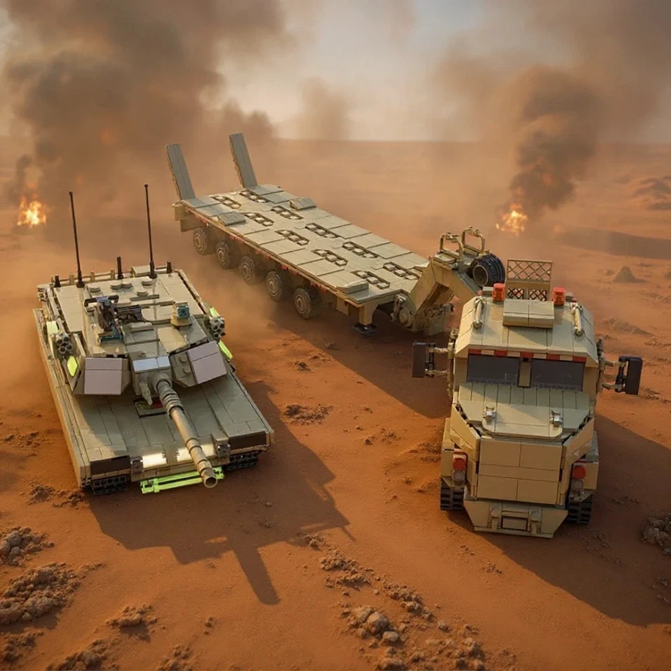 MOC M1070 Vehículo Blindado Hágalo Usted Mismo Modelo Bloques de Construcción Conjunto Militar para Ladrillos Juguete Foto 4 de 4