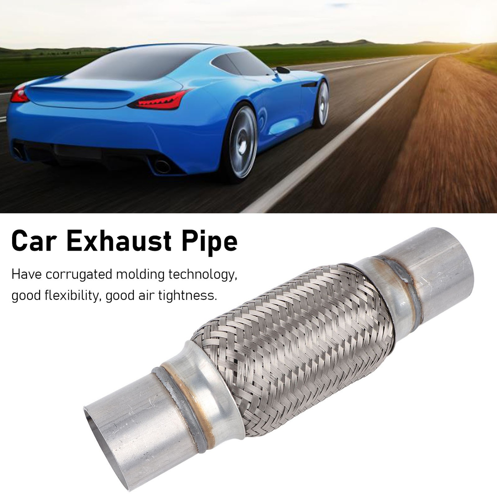 Car Exhaust Braiding Flexible Pipe Improved Performance For Car Exhaust System S