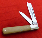 Parker Japan Made 4" Closed Micarta 2 Blade One Arm Pillbuster Razor Knife