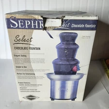 Sephra Select Chocolate Fountain CF16E Stainless Steel Open Box Original Package