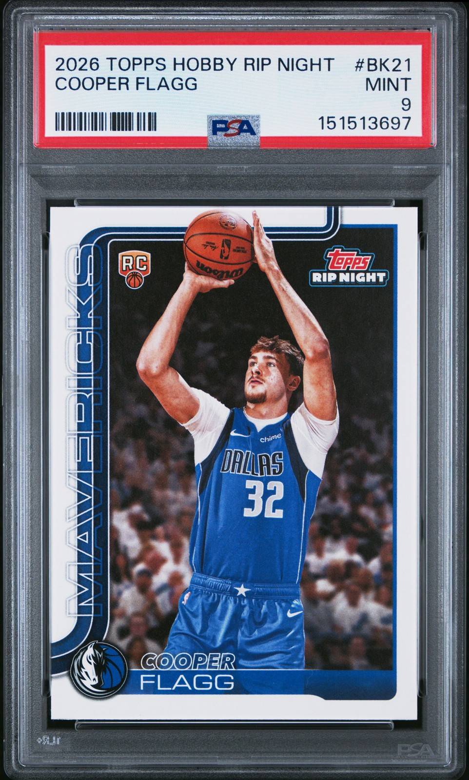 2026 TOPPS HOBBY RIP NIGHT #BK21 COOPER FLAGG PSA 9