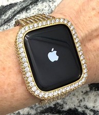 49 Ultra 1/2/3 Yellow Gold Lab Diamond Apple Watch case cover Metal
